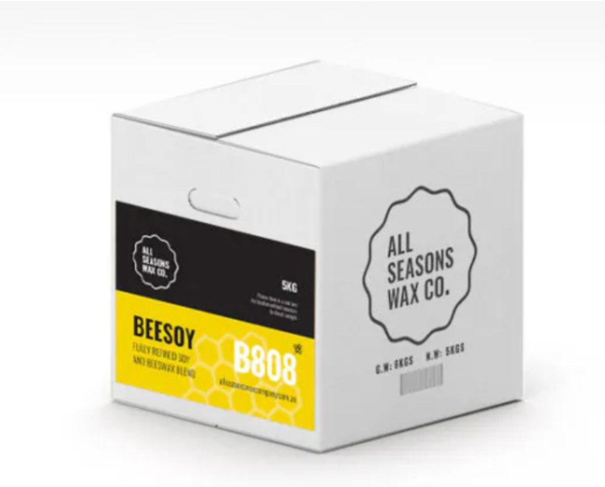 B808 beesoy 15kg - natuurlijke bijenwas soja blend - zelf kaarsen maken - vlokken - professional premium product - luxury candle supplies