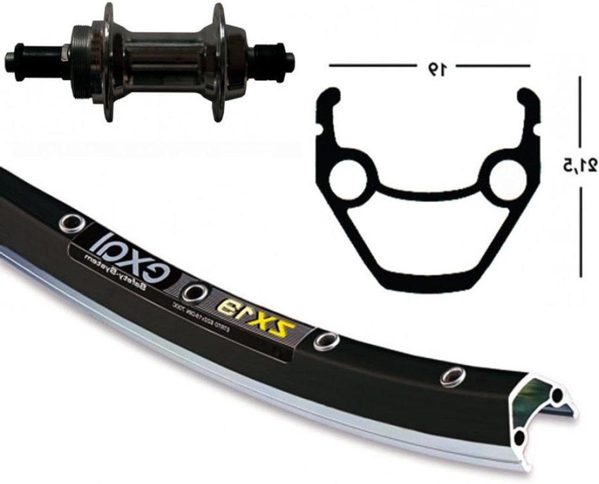Fietswiel - Reservewiel - Stadsfiets Reparatie - Voor Velgrem - 15 Centimeter - Zilver