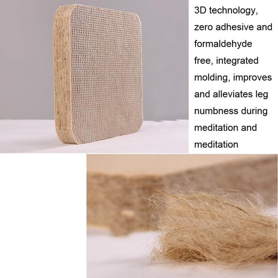 Meditatiekussen Set - Vloerkussen Tatami - Ontspannen Zitten - Natuurlijk Katoen - 70 cm - Koffie — afbeelding 3