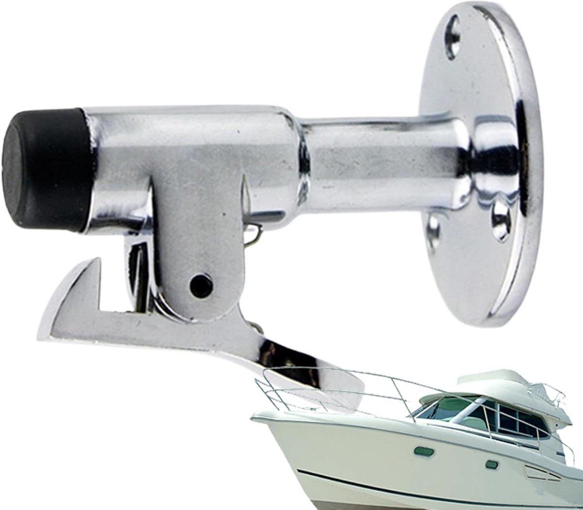 Deurstopper Buiten - Winddichte Stopper - Deuren Vastzetten - Zoutnevel Bestendig - 69 cm - Zilverkleurig
