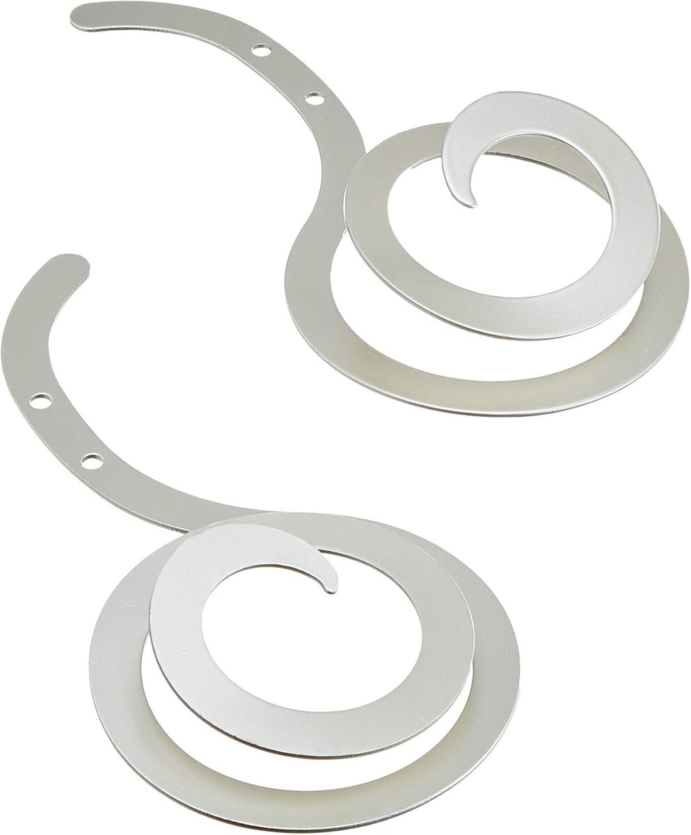 10005226 Decoratieve Embrasse, Voor Het Openhouden Van Gordijnen, 2 Stuks, Buiten: Ca. Ø 12 cm, Lengte: Ca. 25 Cm, Metaal, Mat Zilver