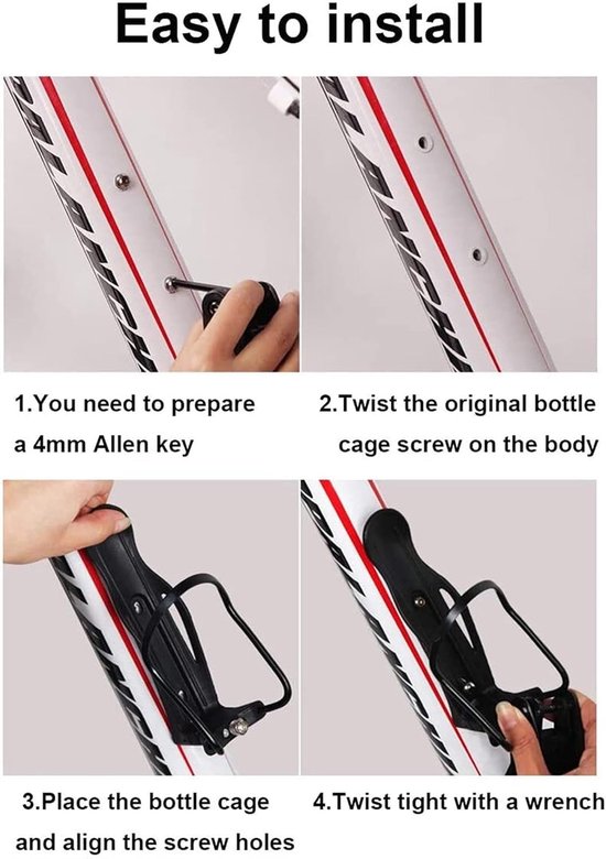 Fiets Bidonhouder - Flessenhouder Fiets - Fietstochten - Lichtgewicht Aluminium - 2 stuks - Goud — afbeelding 4