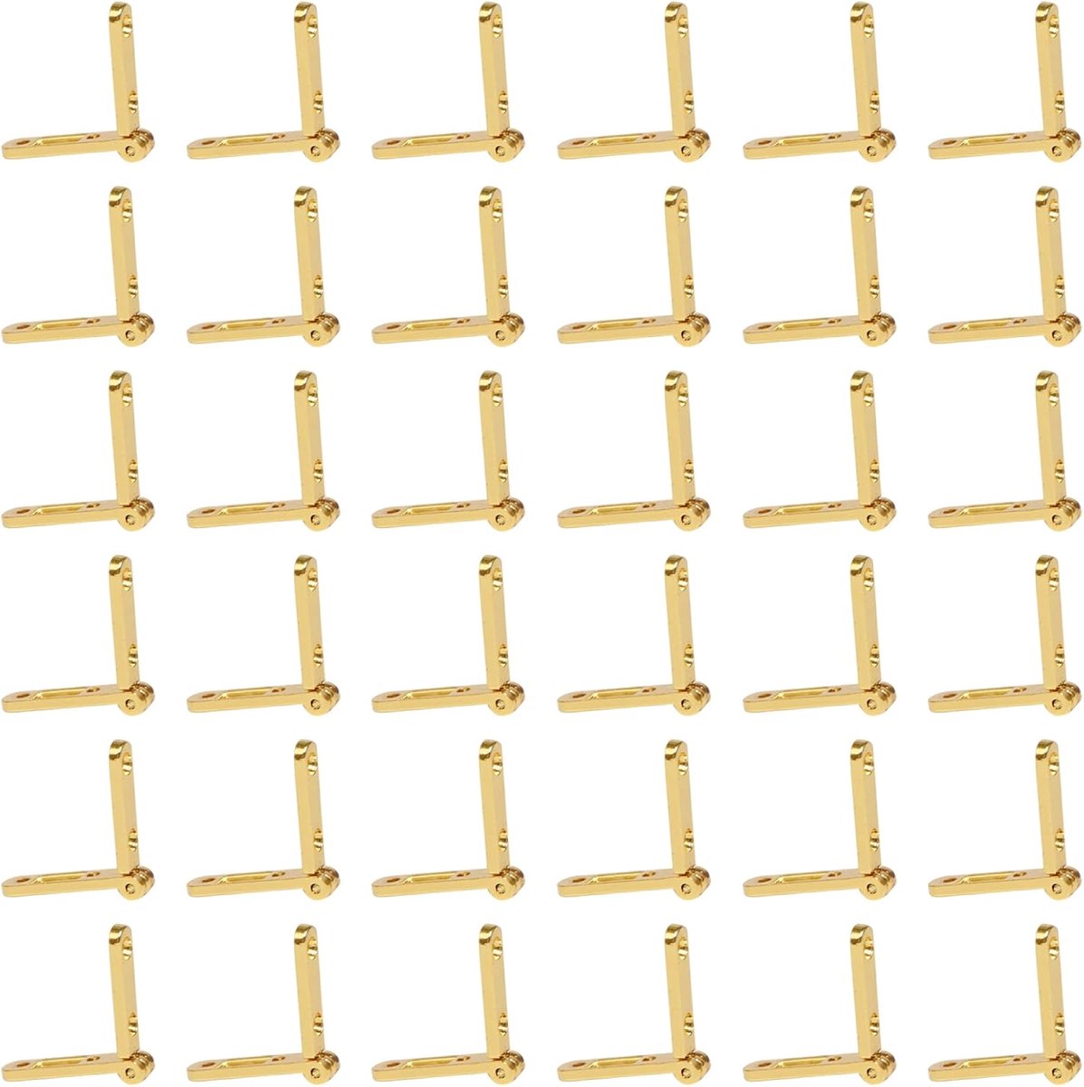 Scharnieren, 3 x 3 cm, mini-scharnieren voor houten kisten met montageschroeven voor kleine meubels (zinklegering)