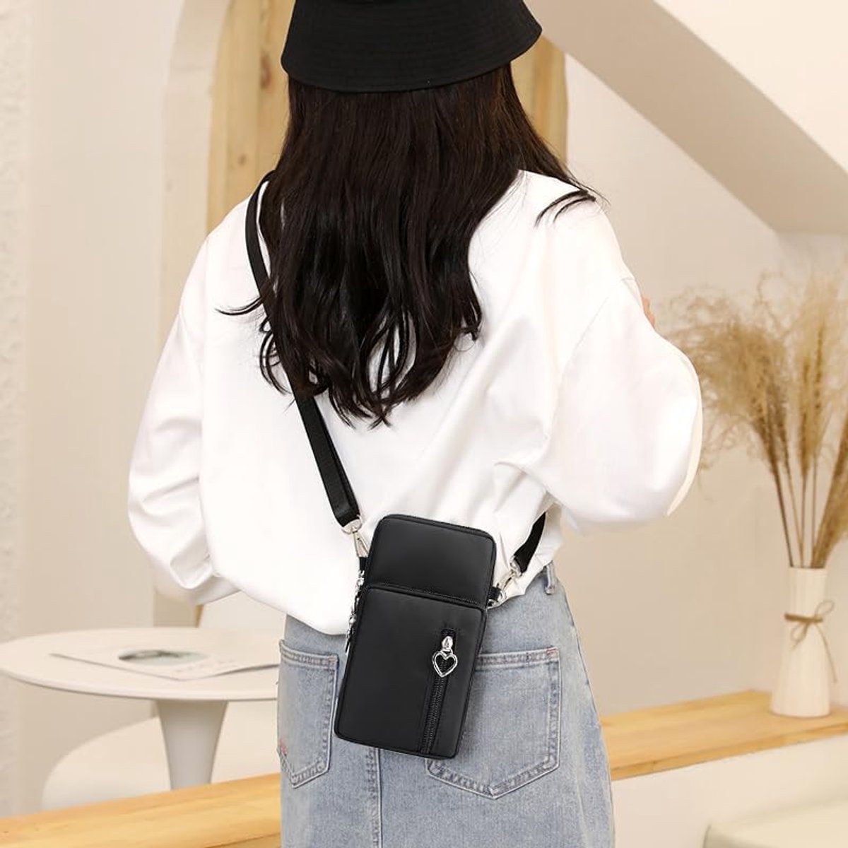 Crossbody tassen voor vrouwen, waterdicht telefoonzakje, polszak, rits telefoontas, kleine handtas, crossbody schoudertas voor iPhone 15 Pro Max/15/14/13/12/11 Samsung Galaxy S23 S22 of telefoon