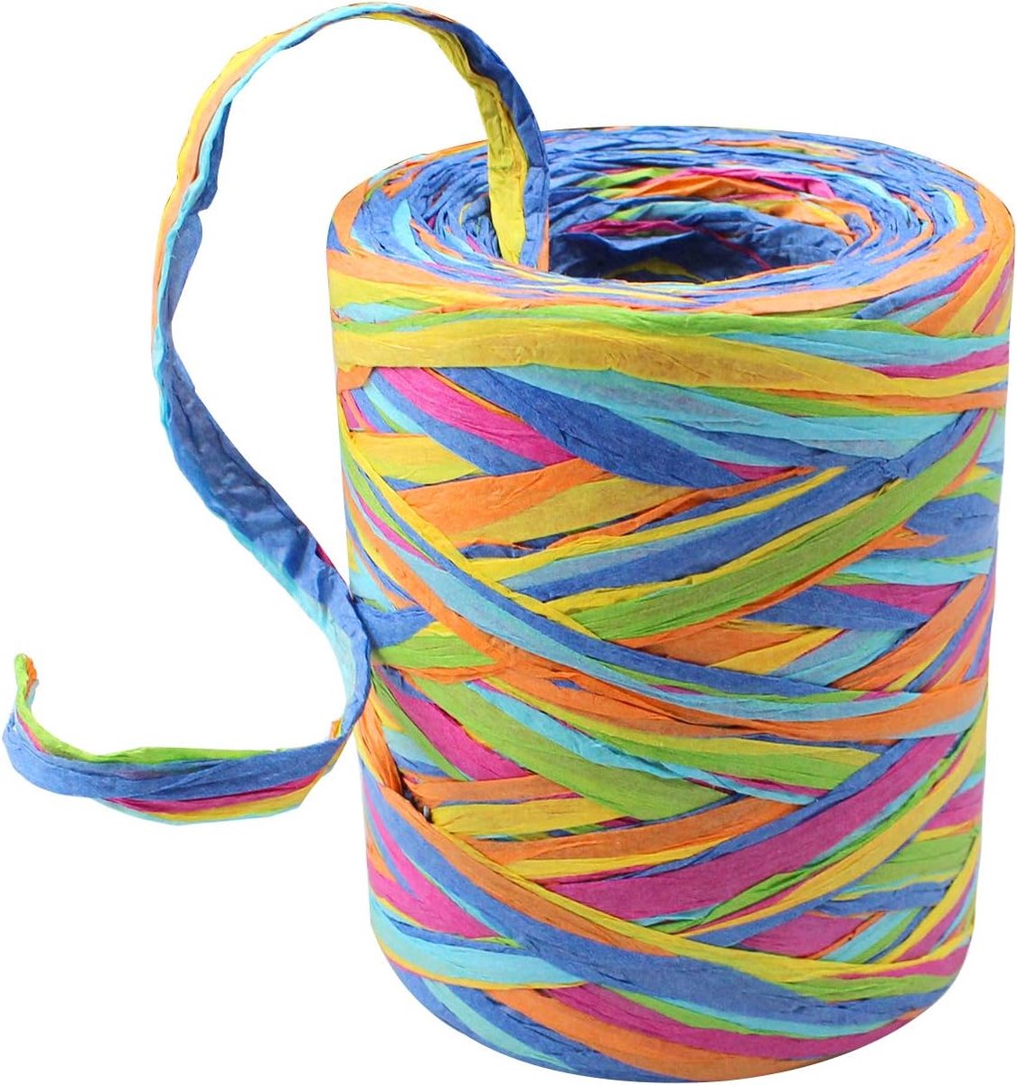 Raffia Papieren linten Gekleurd Raffia Papier Lint Inpakpapier Verpakking Touw Lint Verpakking Papier String voor Gift Party Decor DIY Craft Decoratie.