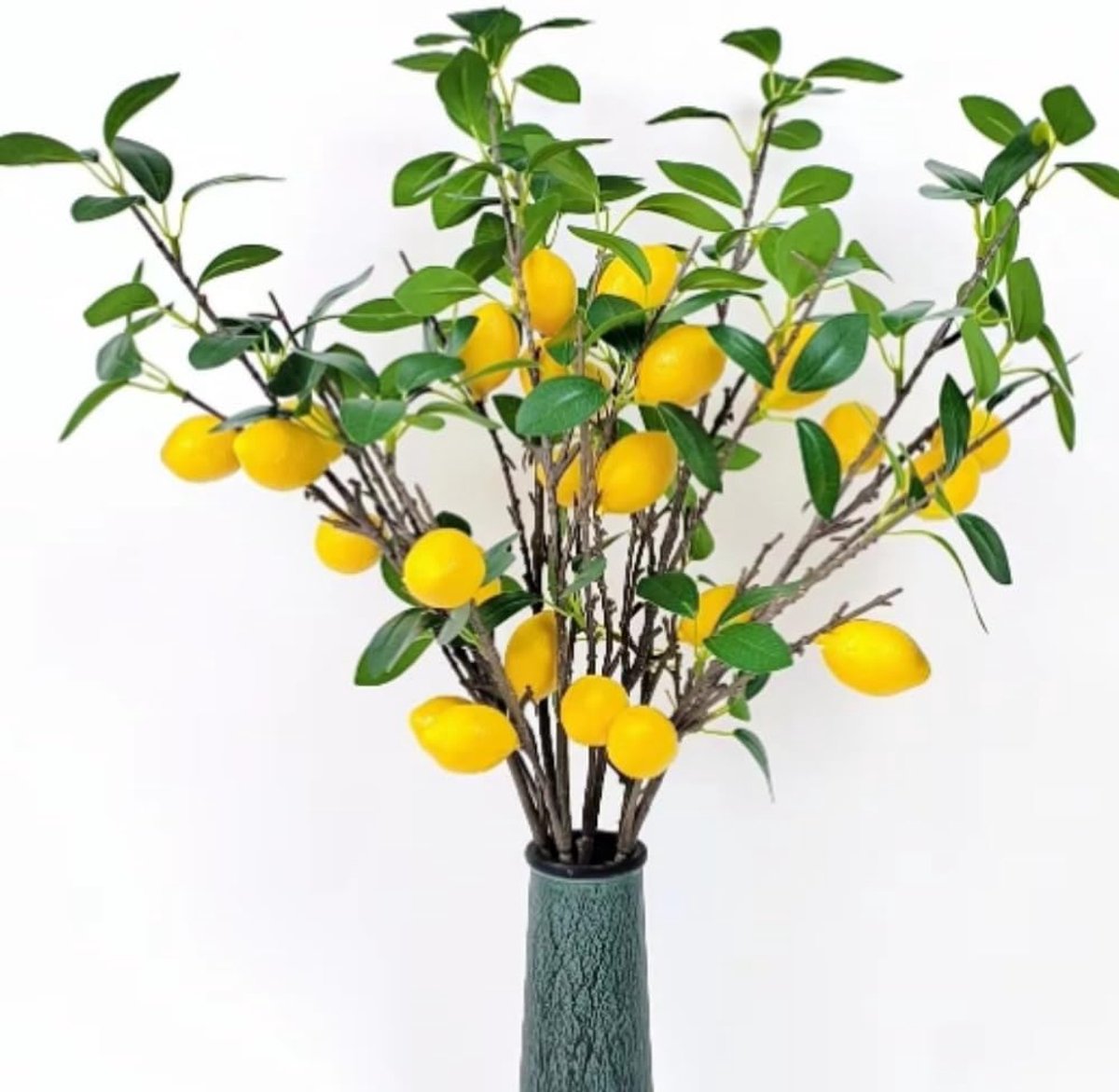 55 cm Kunstmatige Citroenen Takken Decor,6 Stks Nep Citroenen Tak Mooie Gele Citroen Takken Decoratie voor Thuis Vakantie Boerderij Tafel Middenstuk en Thuis Kerstdecoratie
