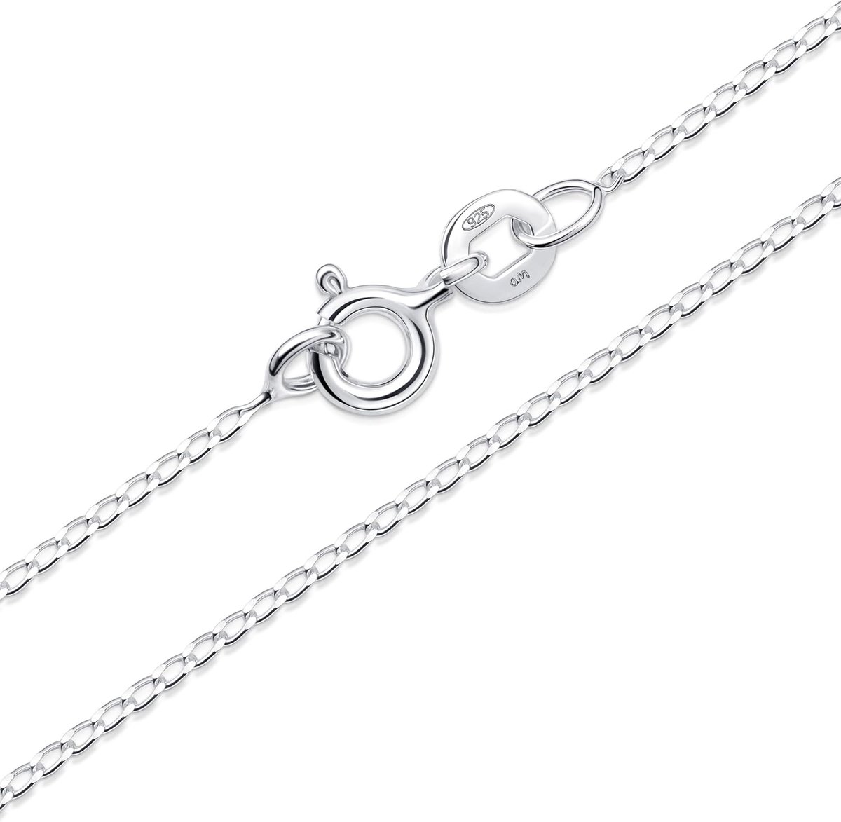 Massieve 925 Sterling Zilveren Ketting voor Dames en Heren | Superdun, Fijn & Stevig – Box Curb Singapore Kralen Slangen Paperclip Ketting 40/45/50/55/60 cm