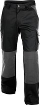 Dassy Boston Tweekleurige werkbroek met kniezakken 200426 (300 g/m2) - binnenbeenlengte Standaard (81-86 cm) - Zwart/Cementgrijs - 54