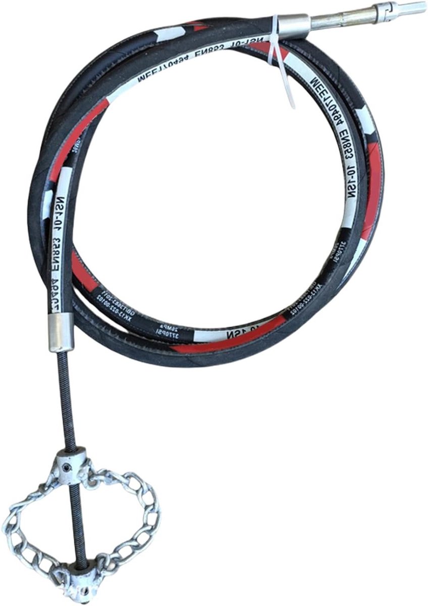 Ontkalkingsgereedschap - Leidingreiniger Pijpbagger - Afvoeren Ontstoppen - Flexibele Schacht - 100 cm - Grijs