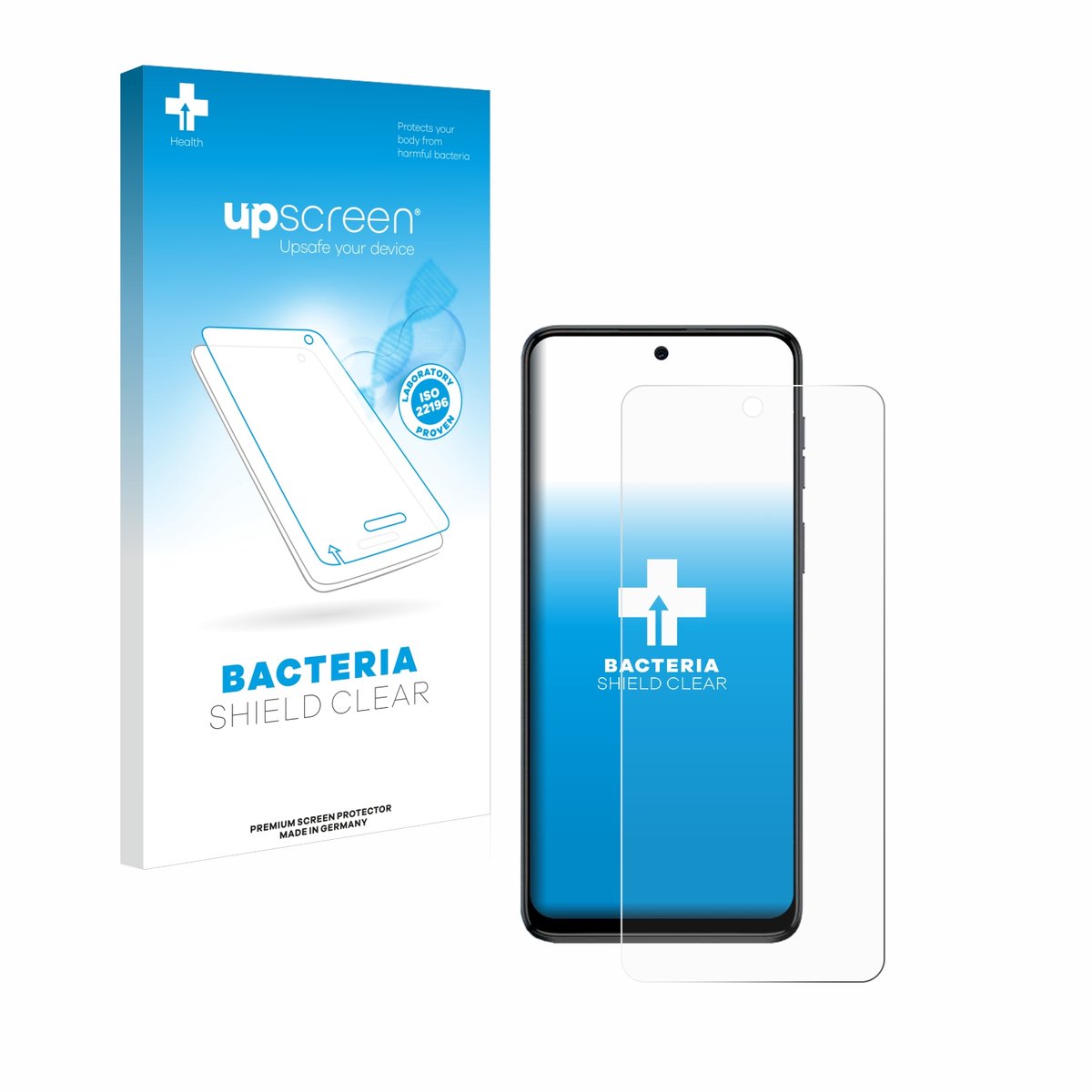 upscreen - Screenprotector voor Motorola Moto G54 / G55 - Folie Beschermfolie transparant antibacterieel