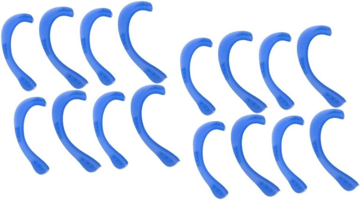 Masker Haak Verlengstuk - Oorbeschermer Band - Comfort Verhoging - Verlicht Druk - 8 Paren - Blauw