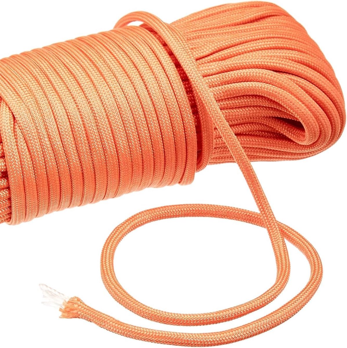 Sterke Paracord 550 - 100 FT, 4mm x 30m, Ideaal voor Outdoor, Kamperen en Survivalactiviteiten, Oranje Kleur