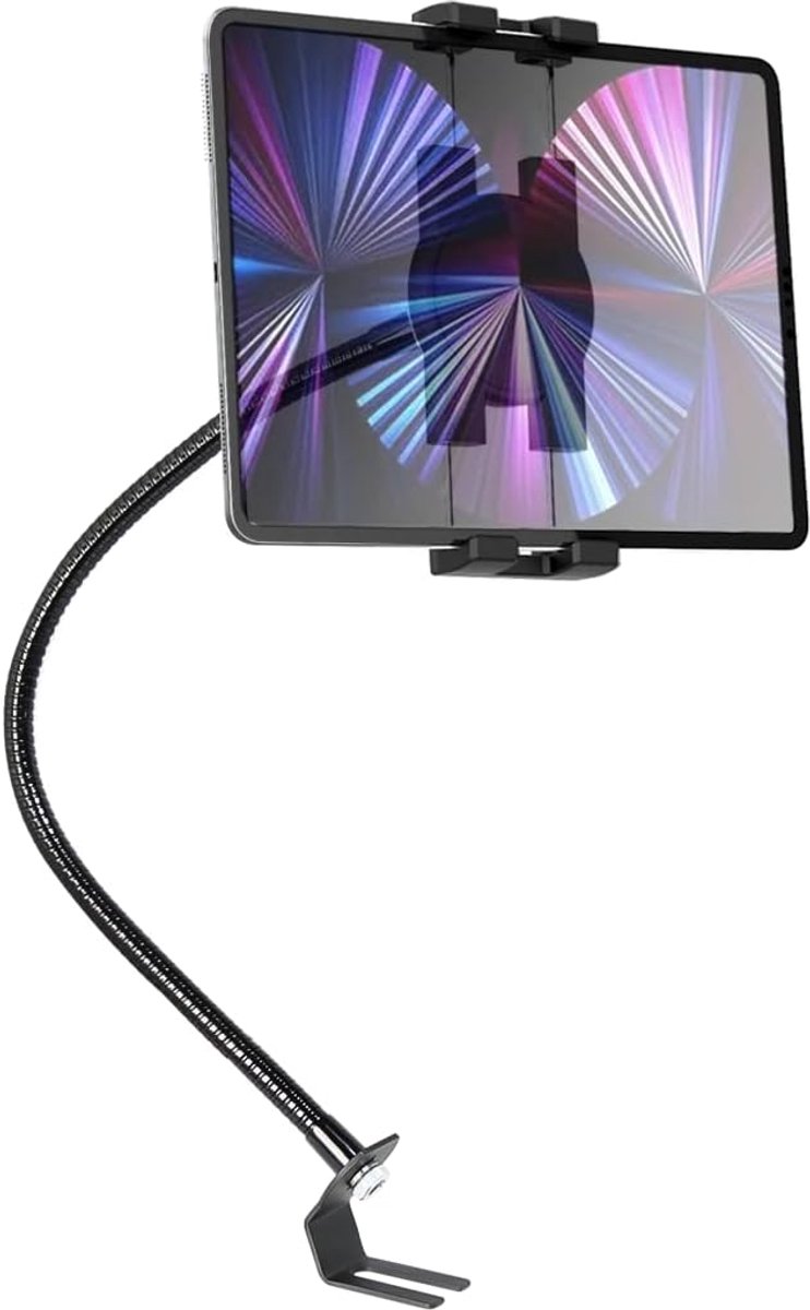 Auto Stoel Rail Tablet Houder, Vrachtwagen Tablethouder | Car Seat Rail Tablet Holder mit Zwanenhals Metalen Arm, voor iPad Pro Air Mini, iPhone, Galaxy Tab, Lenovo, Telefoon, 4-13"
