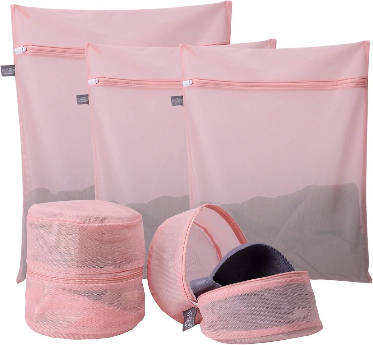 Mesh Waszak voor Delicaten, Lingerie Tas voor Wasserij, BH, Ondergoed, Blouse, Schoenen, Sok, Jurk, T-Shirt (roze)
