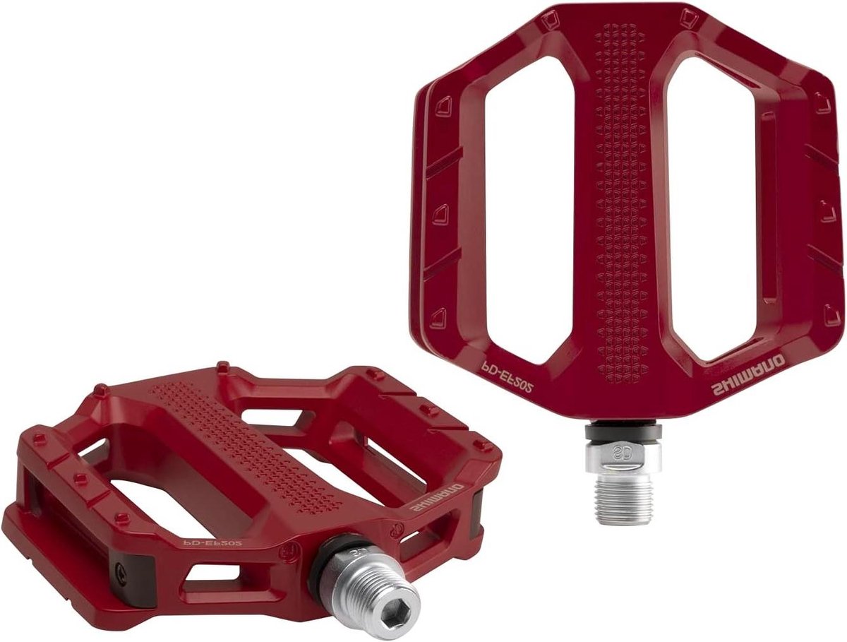 Fiets Pedalen - Platte Pedalen - Mountainbiken - Duurzaam Aluminium - Standaard Maat - Rood