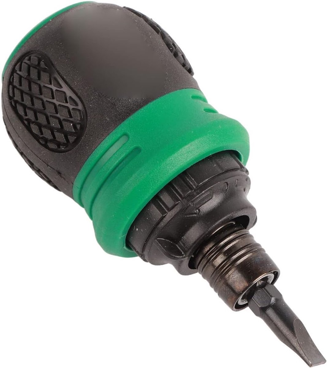 Mini-ratelschroevendraaier, Magnetische Kruiskop-ratelschroevendraaier 2 in 1, Chroom-vanadium-staal Schroevendraaiers, met Uitstekende Materialen, voor Verschillende Reparaties (GREEN)