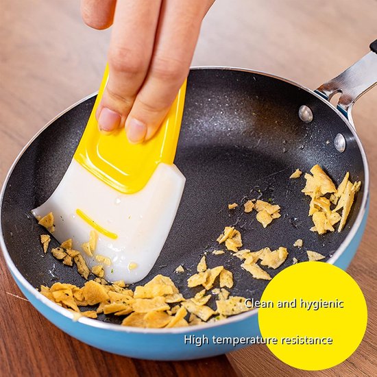 Pan Schraper Siliconen Reinigingsspatel Pot Reinigingsgereedschap Duurzaam Hittebestendige Schraper Duurzame en Praktische Handheld Pan Cleaners Siliconen Spatel voor Keuken Koken Mixen — afbeelding 3