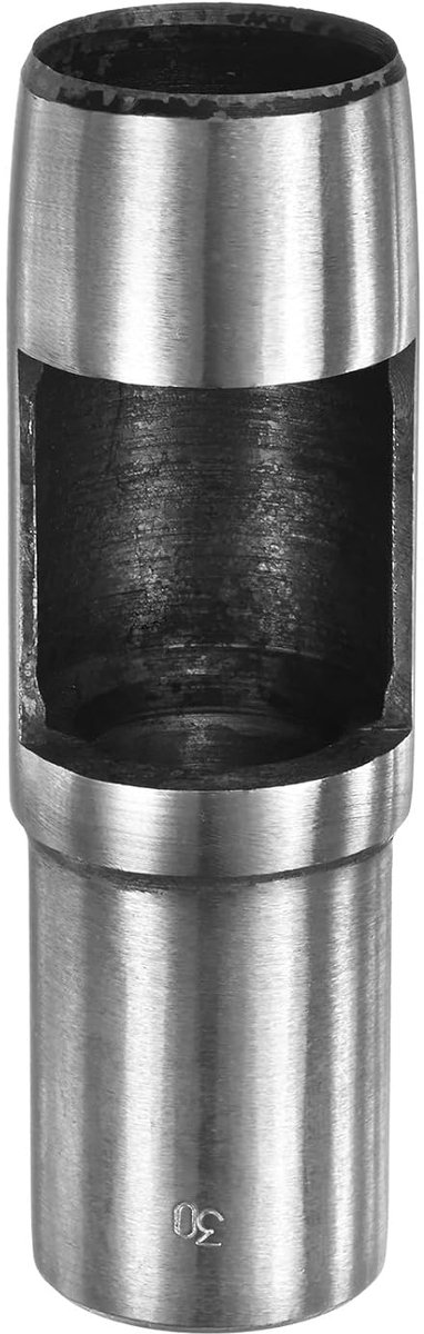 Gatenijzer voor leer, 30 mm, rond gat gereedschap voor riempons, koolstofstaal, enkele stans voor horlogebandjes, snijden van lederhandwerk, rubber, papier, kunstzacht materiaal