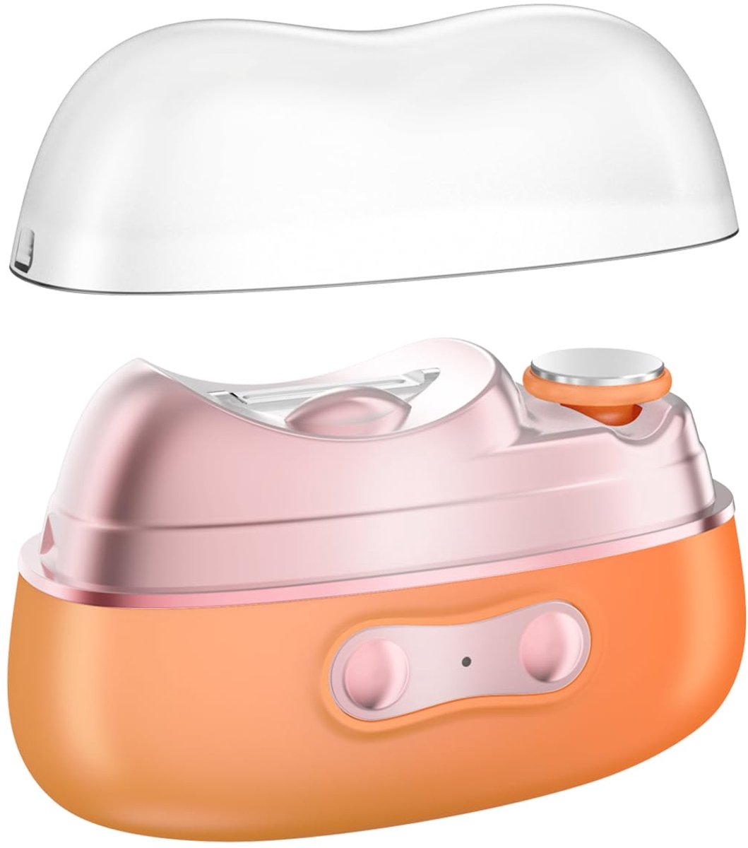 4-in-1 Elektrische Nageltrimmer Met UV-Lamp - Snelladend - Geschikt Voor Volwassenen, Studenten En Senioren - Voor Thuis, Badkamer En Onderweg - Oranje