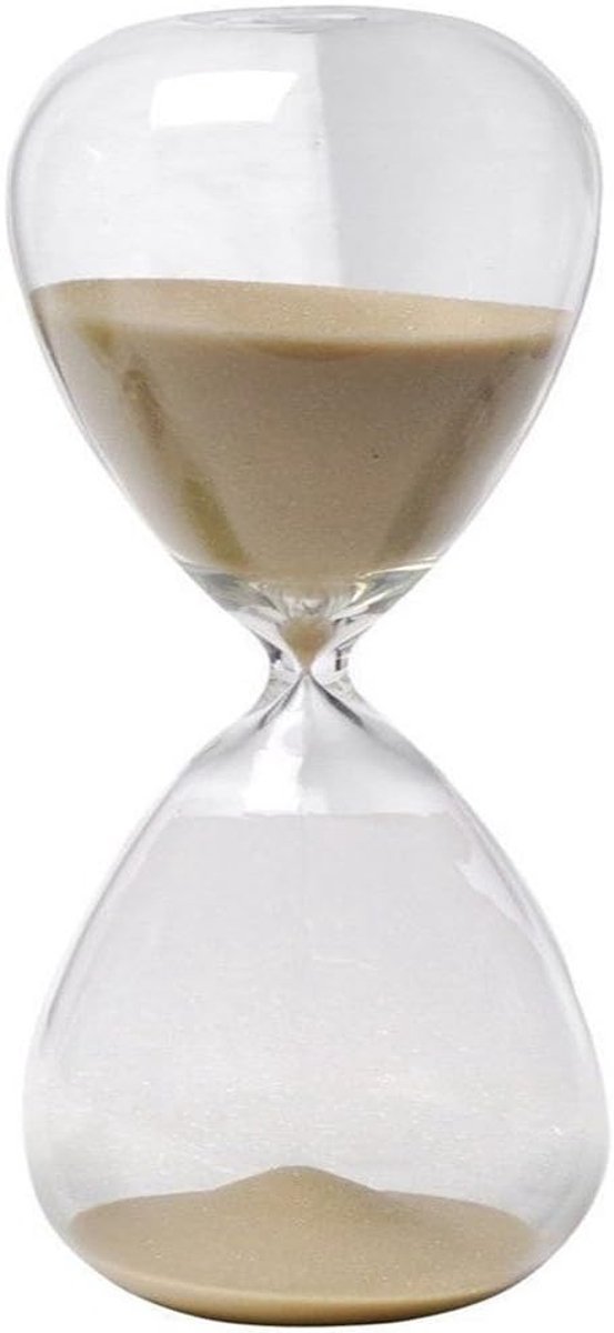 mode kleurrijk zandglas zandloper zandloper timer helder glad glas maatregelen thuis bureau decor kerst verjaardagscadeau (30 minuten, bruin)
