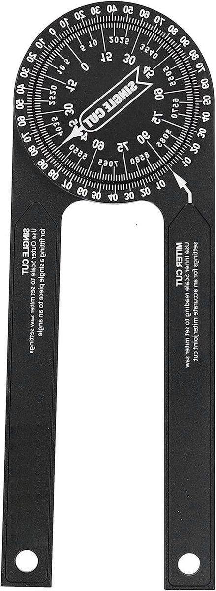 Verstekhoekmeter - Gradenboog Hout - Nauwkeurig Meten - 360 graden hoek - 1 mm nauwkeurig - Aluminium