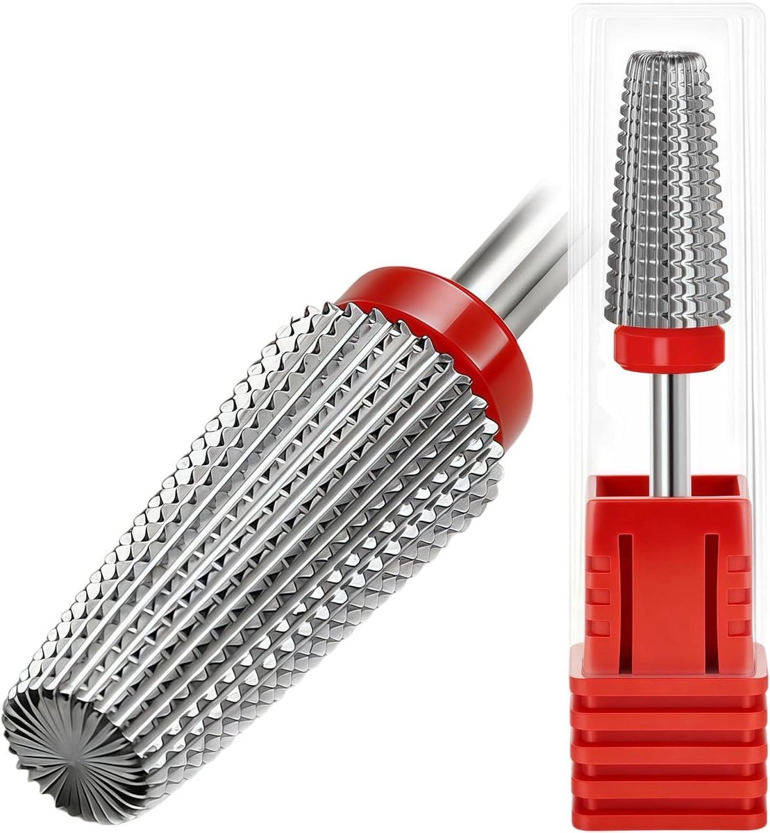 Nagelfrees Bits - Nagelvijl Accessoires - Nagelverzorging Thuis - 5-in-1 Functies - 3/32" Schacht - Zilver