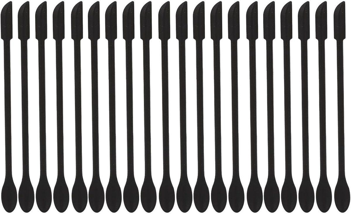Dubbele Hoofd Spatula voor Schoonheid en Keuken, Mini Silicone Spatula voor Cosmetica en Flessen, 20 Stuks voor Efficiënt Scrapen en Maken
