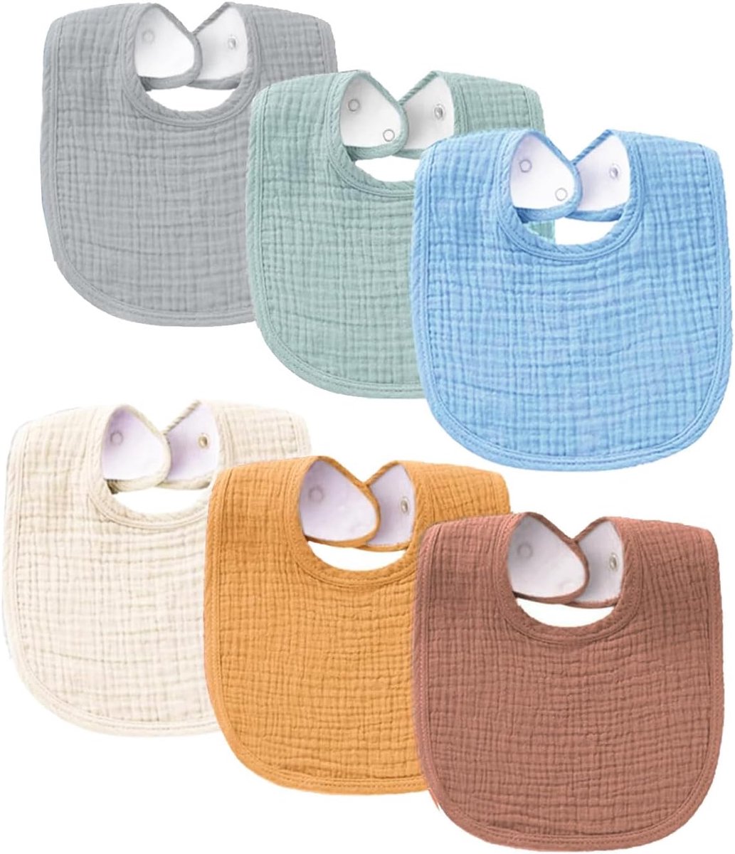 SnelShoppen - Slabbetje voor Pasgeborenen - Uniseks Babyslabbetje voor Jongens en Meisjes - Drukknop Slabbetjes Set voor Baby's en Peuters - Ideaal vo