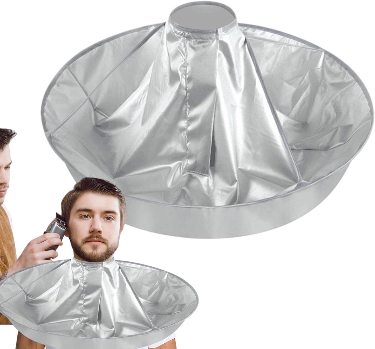 Kapmantel Kappersschort - Kapperscape Opvouwbaar - Thuis Knippen - Vangt Haar Op - 60 cm Diameter - Niet gespecificeerd