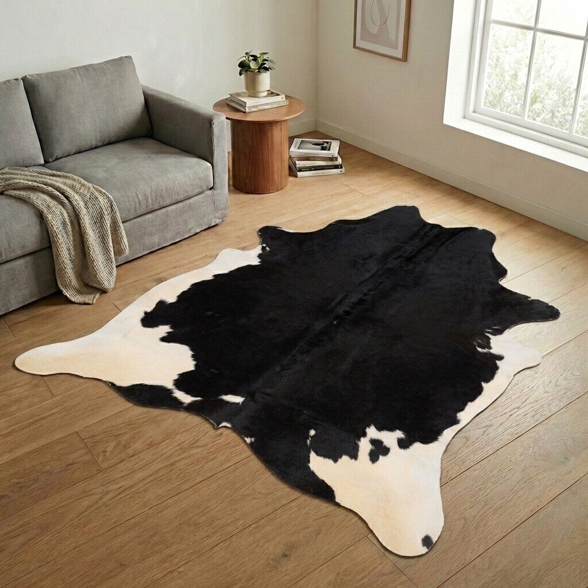 Koeienhuid Vloerkleed XXL (Extra Groot) - Zwart-wit - 252 x 223 cm - Koeienkleed / Koeienvel / Dierenvel / Dierenhuid / Koehuid Tapijt