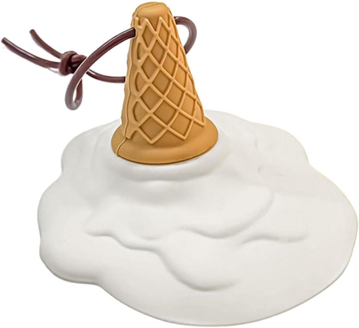 Deurstoppers Beveiliging - Deurvanger Stille Antislip - Muren Beschermen - Smeltend Ijs Design - 16x14.5x14.5 cm - Wit