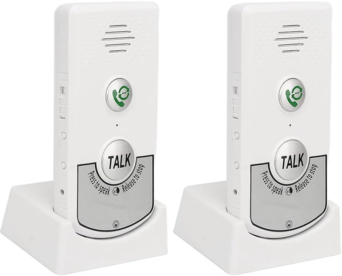 Draadloos Intercom Systeem voor Thuis en Kantoor, 2-Weg Communicatie, Stemdeurbellen voor Ouderen