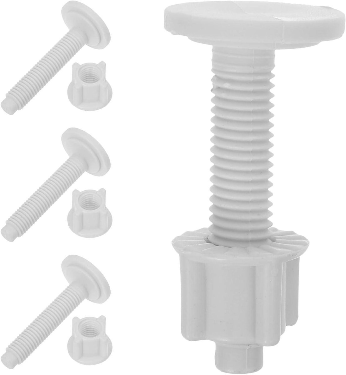 Toiletbril Bevestigingsset - Toiletzitting Schroeven - Toilet Reparatie - Universele Compatibiliteit - 4 Stuks - Wit