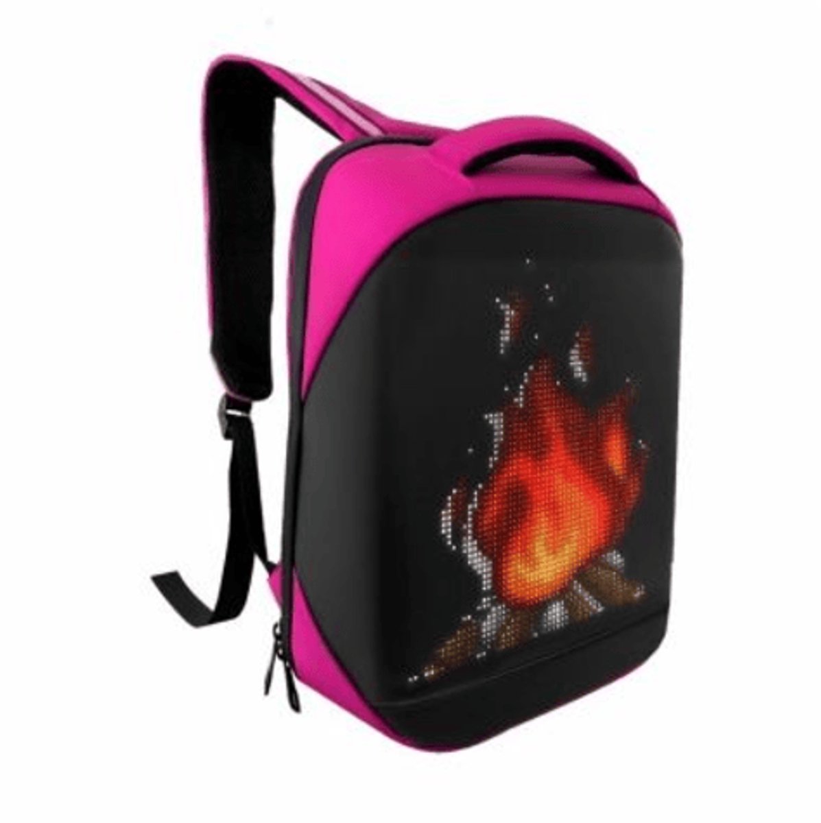 GYW LED Backpack B302 - Rugzak - Roze - Animaties, Teksten, Foto's & GIF's - Bluetooth Verbinding - Personaliseerbaar Display