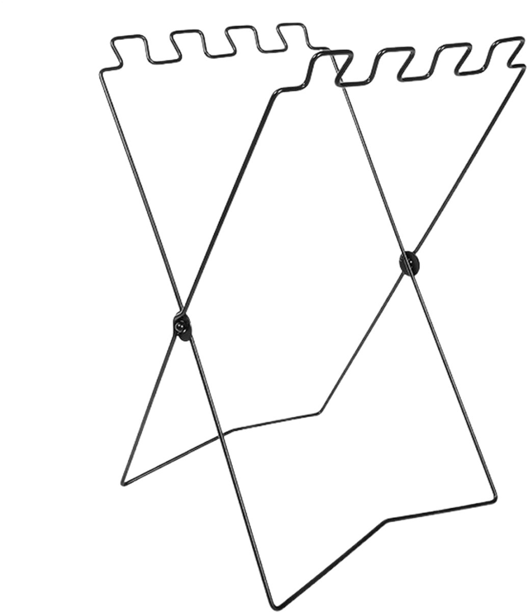Vuilniszakhouder - Afvalzakhouder Steunrek - Afval Scheiden - Antislip Driehoek Constructie - 58 x 35 cm - Zwart