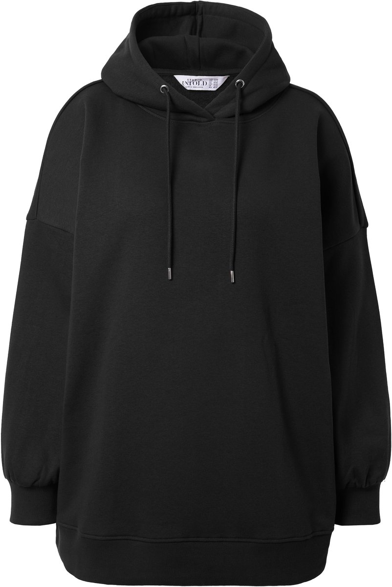 Studio Untold - Dames - Hoodie oversized model capuchon - Zwart - Maat 54+