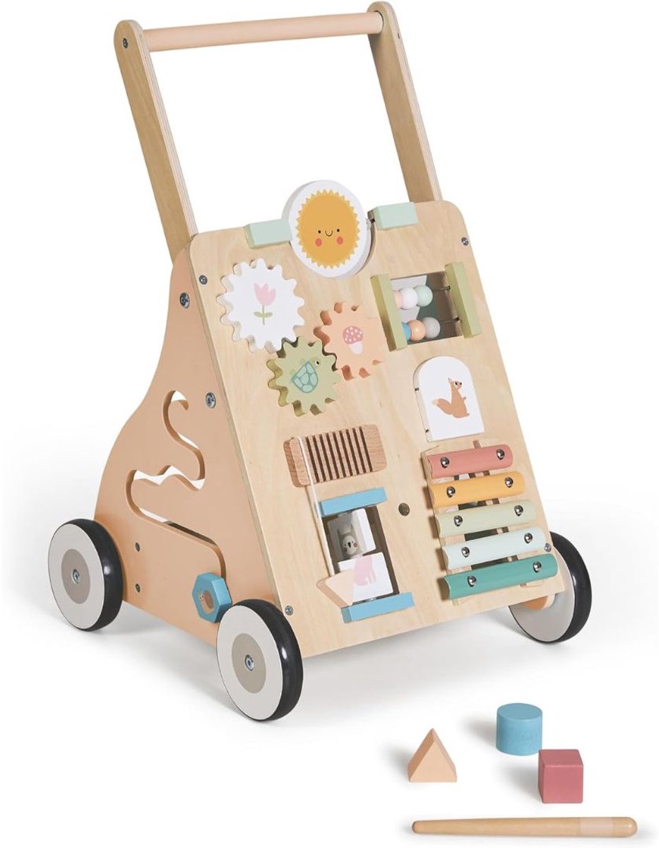 JCP® Loopwagen Baby - Loopstoel Baby - Educatief Baby Speelgoed - Oranje - 40cm x 30cm x 10cm