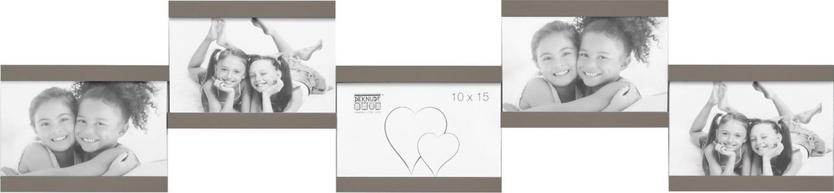 Deknudt Frames multifotolijst S68RK9 P5 - taupe - 5 foto's 10x15 cm