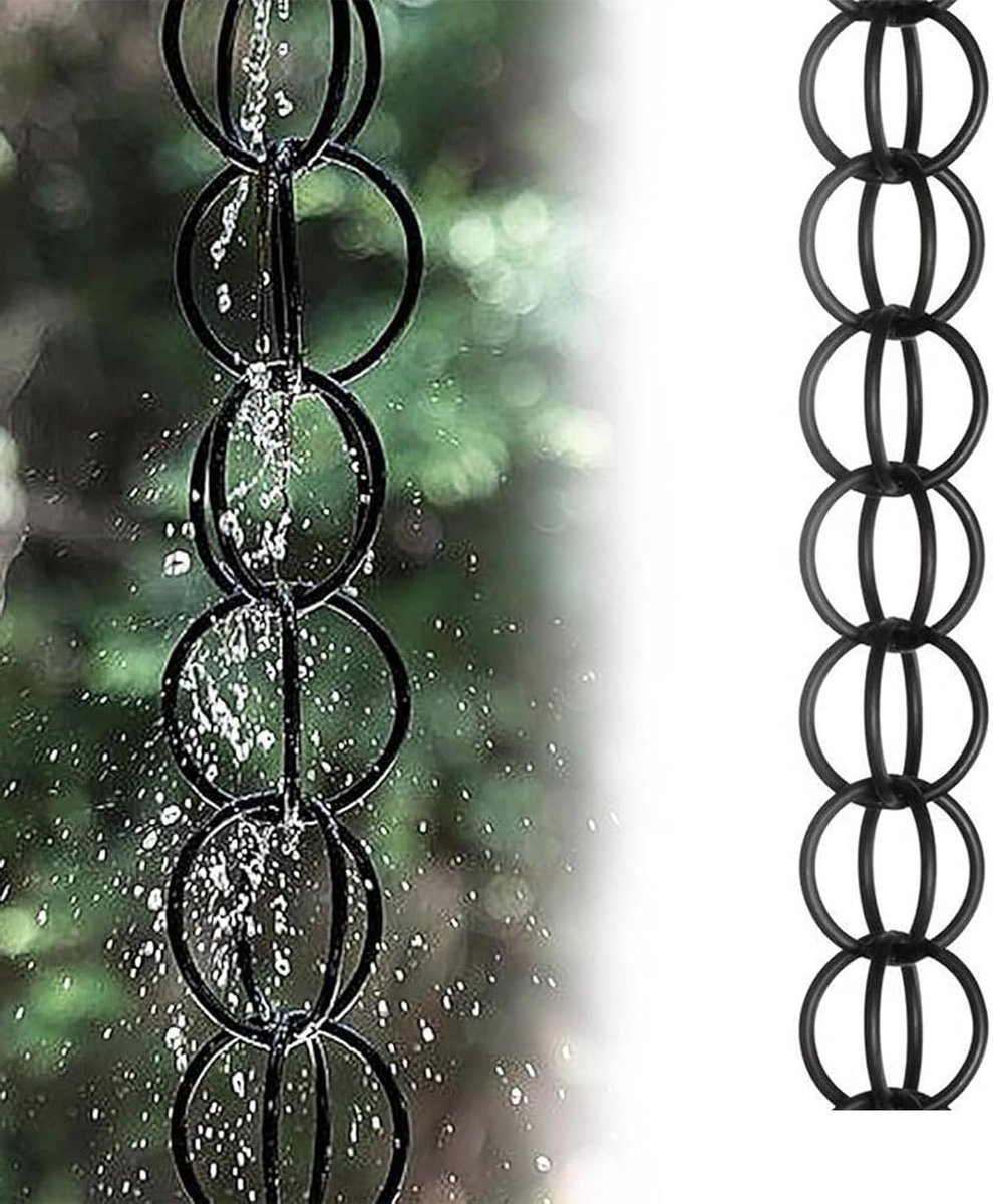 Regenketting - Waterafvoer Ketting - Dakrand Drainage - Roestbestendig Aluminium - 1 Meter - Aluminium