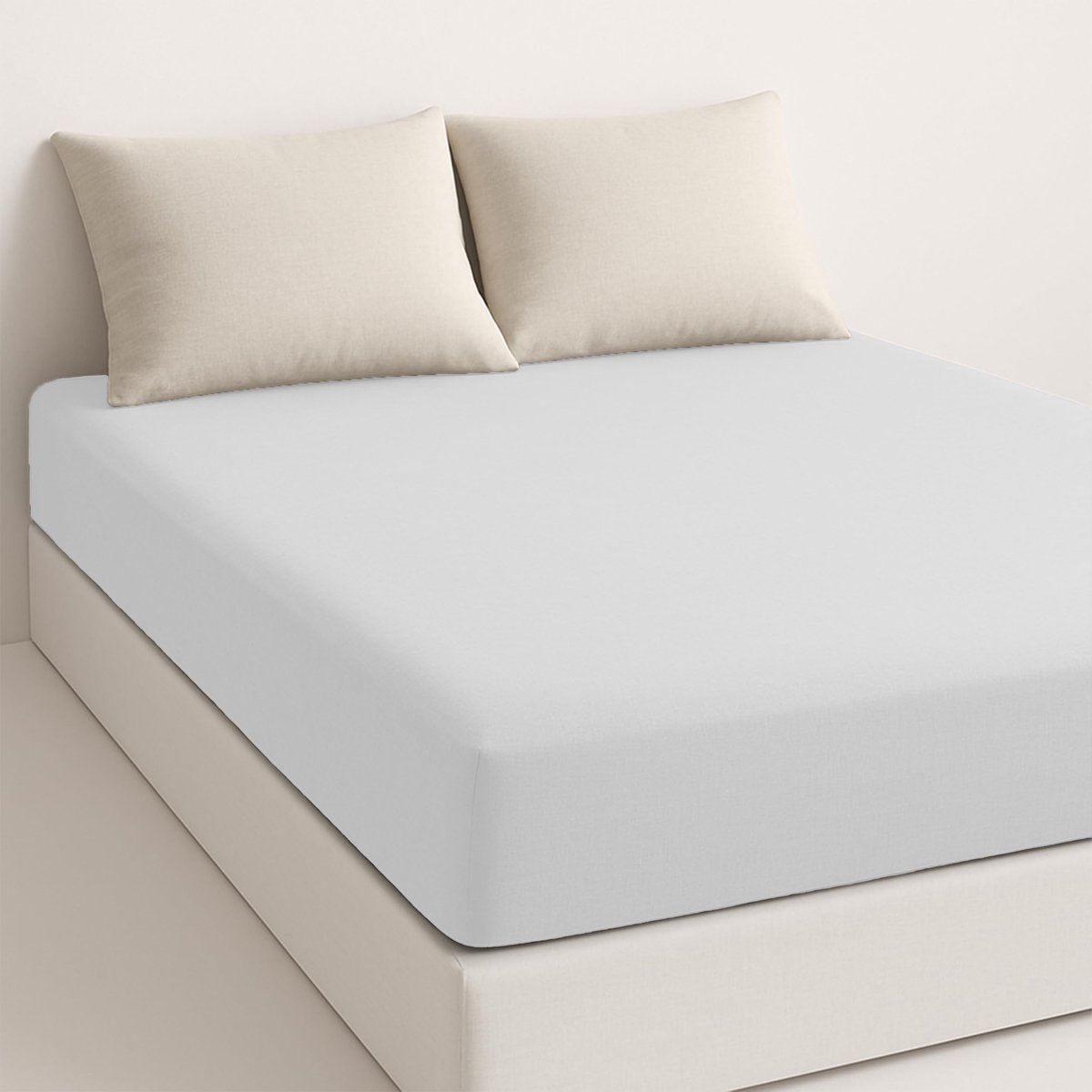 SnelShoppen - Hoeslaken 150 x 190/200 cm, Zacht Microvezel, Ademend, Onderhoudsvriendelijk, Hoogte 28 cm, Wit, Perfect voor Bedden en Logeerkamers