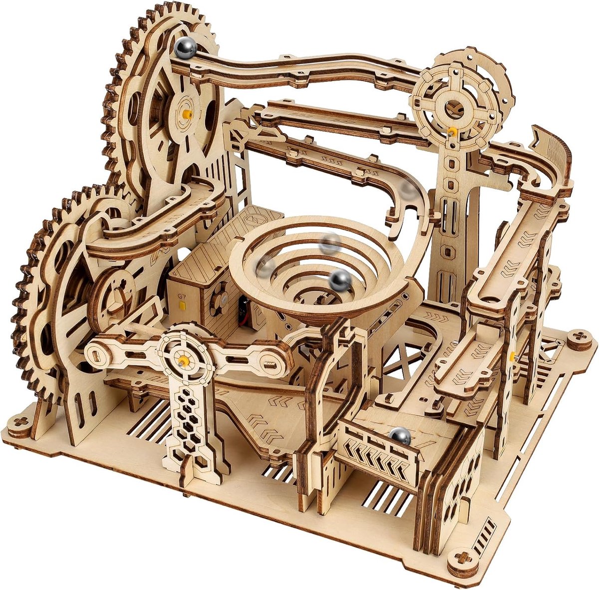 SnelShoppen - 3D-puzzel houten kbaan, modelbouwpakket voor volwassenen, mechanische houten puzzel met trackball, verjaardagscadeau, cadeau-idee voor f