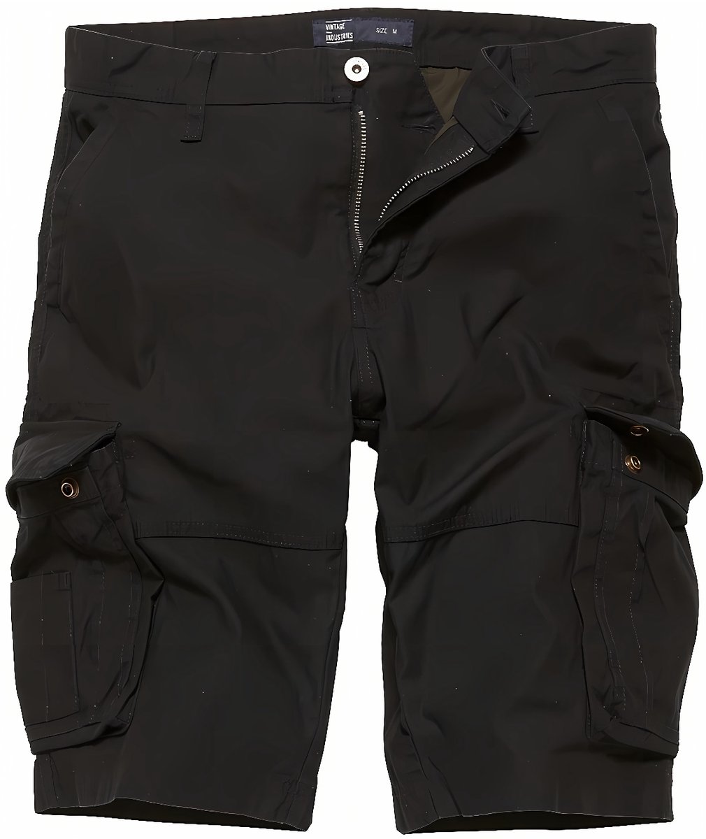 Vintage Industries Cargoshorts Roeishorts Zwart
