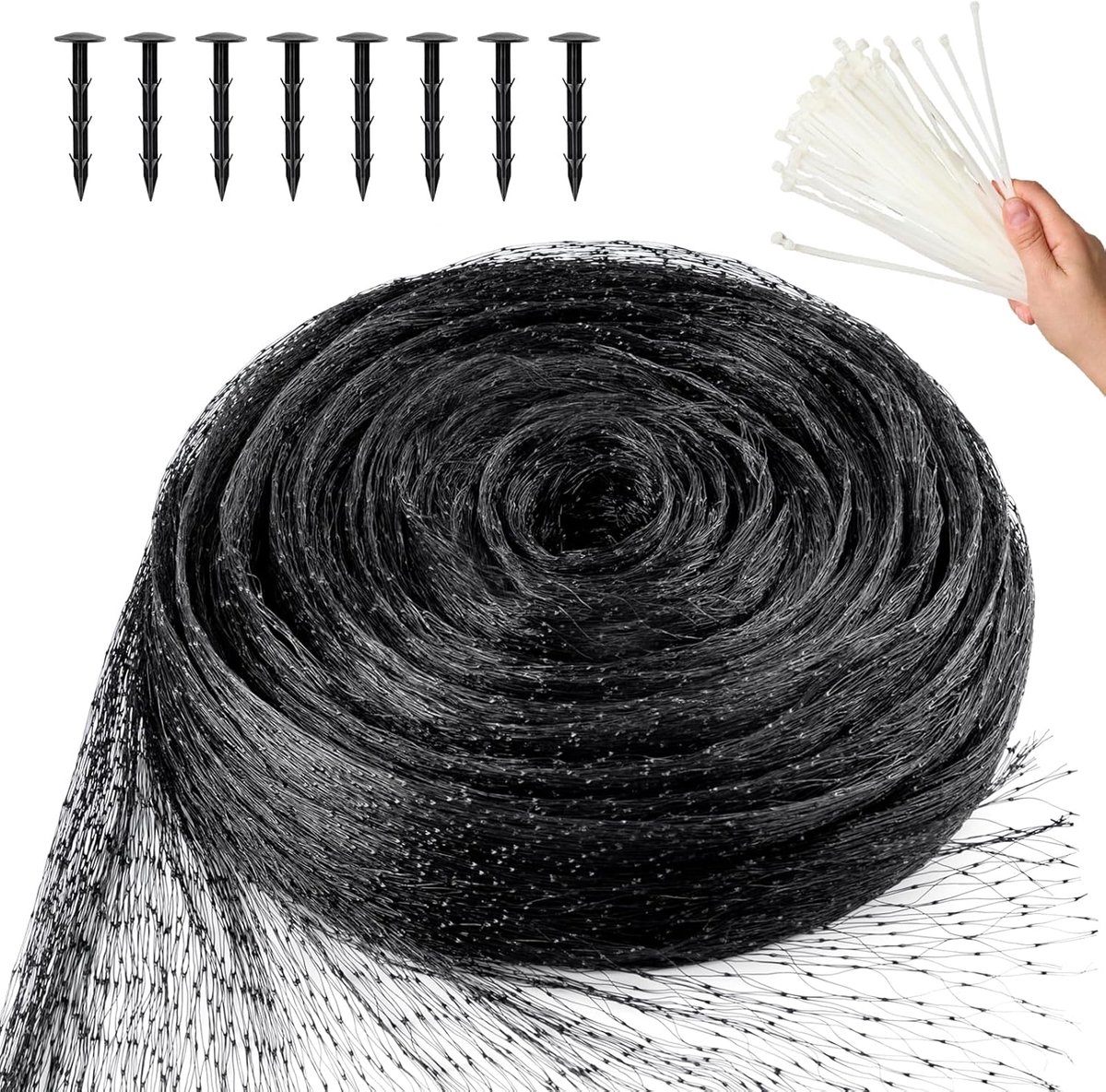 SnelShoppen - Vogelnet Fijnmazig 15 x 15 mm - Robuust en Weerbestendig Kersenboomnet, Bladnet, Vijvernet, Fruitboomnet, Duivennet, Tuinnet, Balkonnet