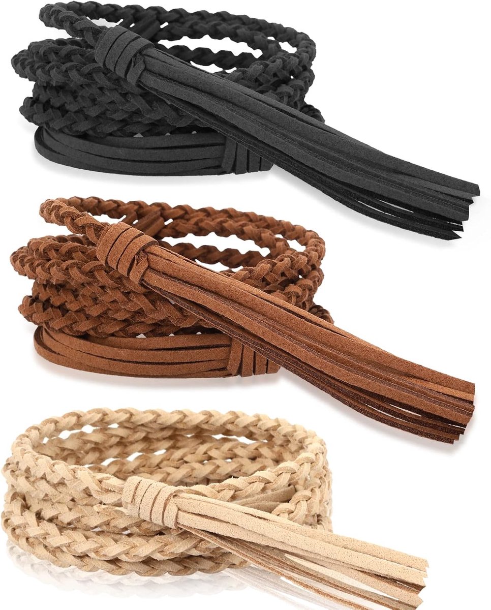 Riemen voor Vrouwen Jurken Gevlochten Taille Riem Geweven Tassel Ketting Riem Touw Riem voor Rok Jurk, A, 165cm/65inch