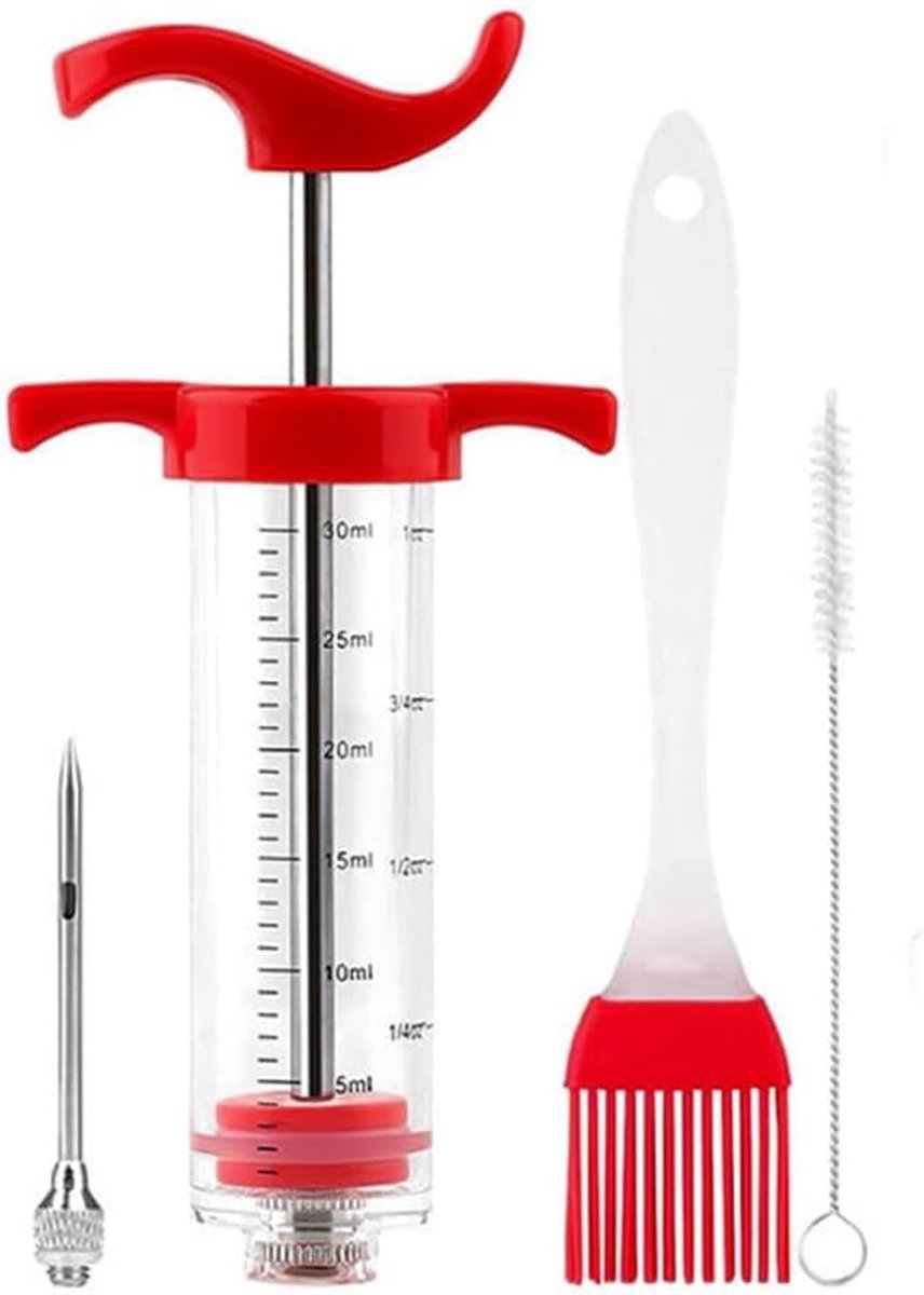 Keukengerei Steak Gegrilde Vlees Kruiden Injectienaald Kalkoen Naald Spuit, 30ml Voedsel Kookspuit