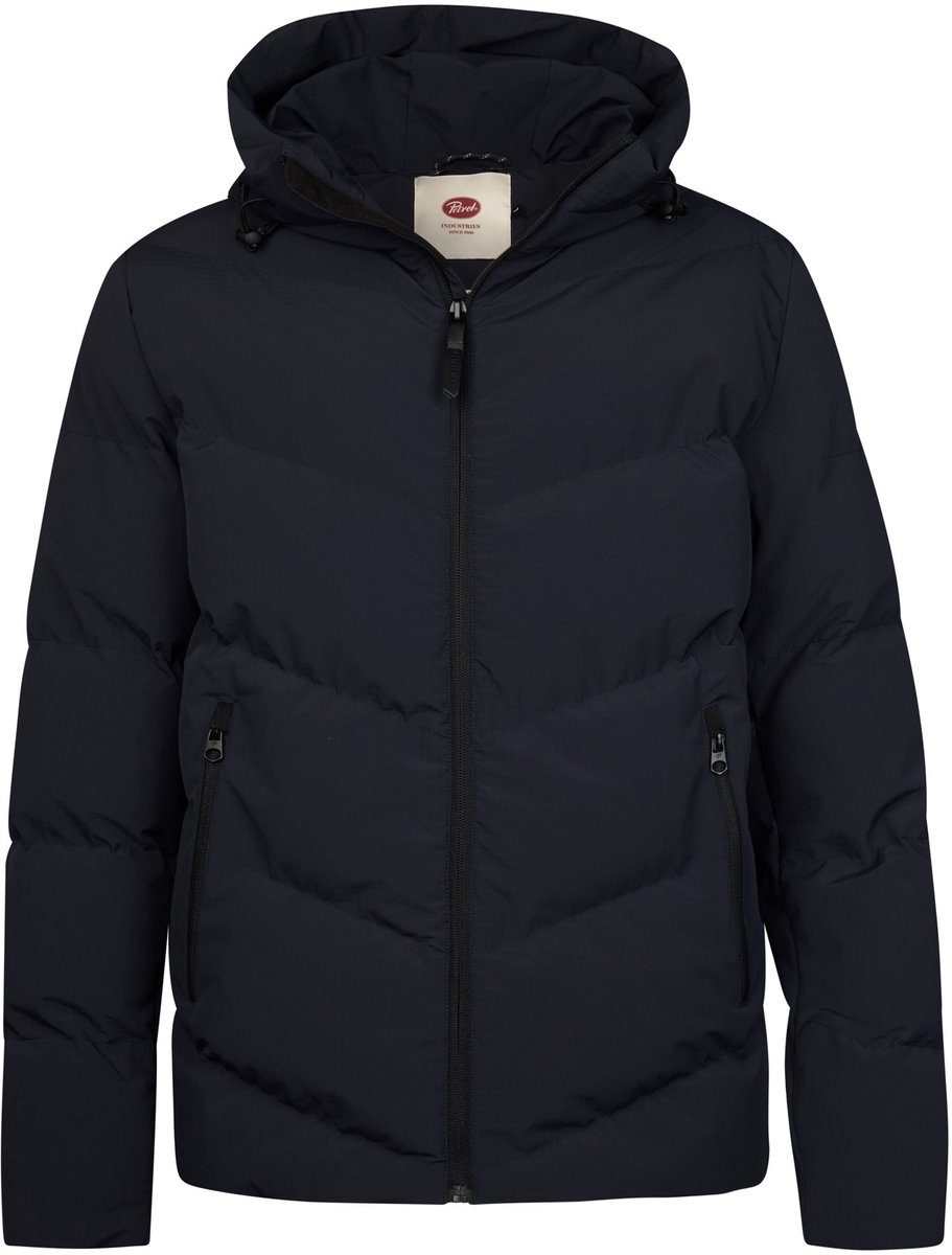 Petrol Industries - Heren Chevron gewatteerd pufferjack forgejunction - Blauw - Maat XXXL