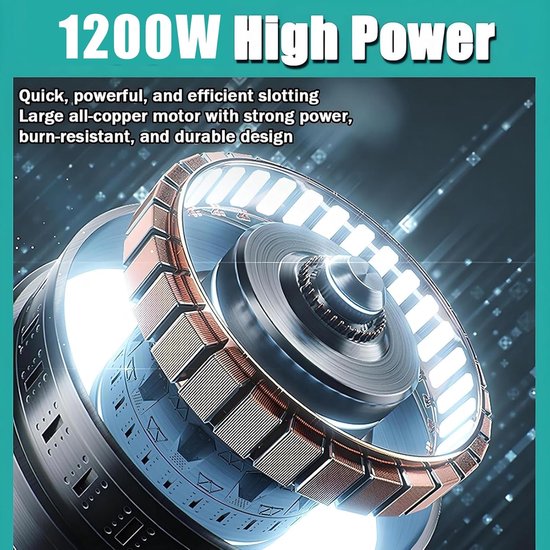 Elektrische Voegenreiniger - Tegelreiniger - Voegen Reinigen - Krachtige 1200W Motor - 100mm Bladdiameter - Grijs — afbeelding 3