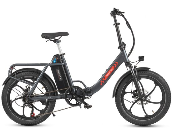 Maxturn Mule Volwassen elektrische fiets - Accu 48V 20Ah - 7 versnellingen - Banden 20×3,0 inch - grijs — afbeelding 5