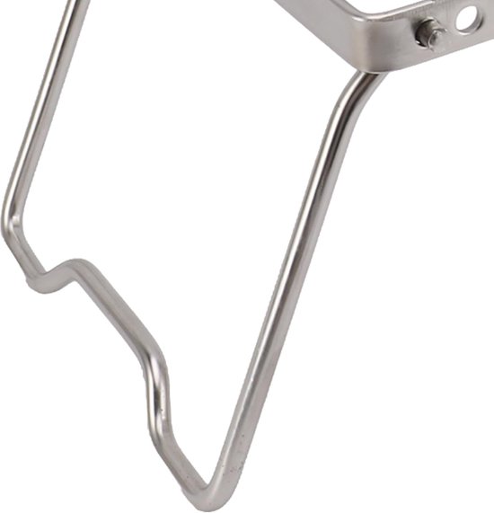 Kampeerrooster - Kampvuurrek - Buiten koken - In hoogte verstelbaar - 12 x 15 x 38 cm - Zilver — afbeelding 3