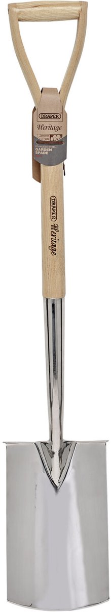 Draper Heritage roestvrijstalen spade met essenhouten handvat